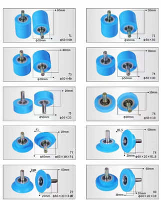 Low Noise Rubber Roller Wheel For Veneer Auto Wrapping Machine