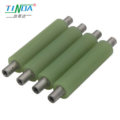 High Temperature Rubber Covered Conveyor Rollers Lightweight Rustproof