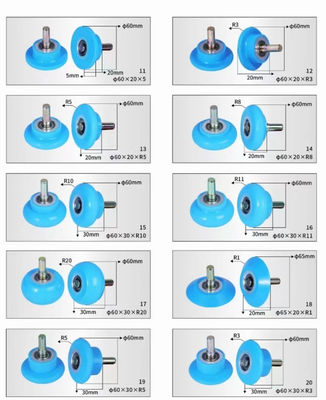 Low Noise Rubber Roller Wheel For Veneer Auto Wrapping Machine