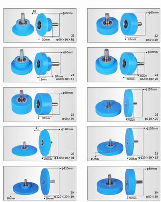 Low Noise Rubber Roller Wheel For Veneer Auto Wrapping Machine