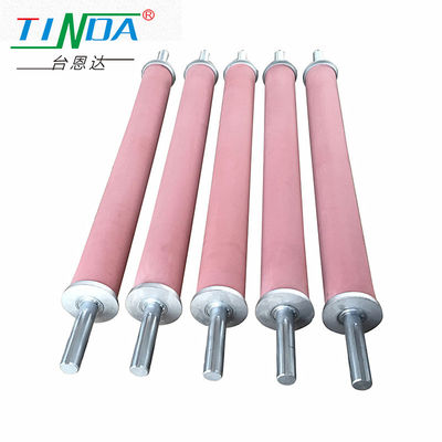 Non Sticking Plastic Film Rollers Banana Rubber Guide Roller UV Resistance