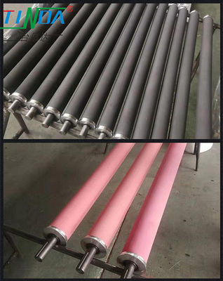 Non Sticking Plastic Film Rollers Banana Rubber Guide Roller UV Resistance