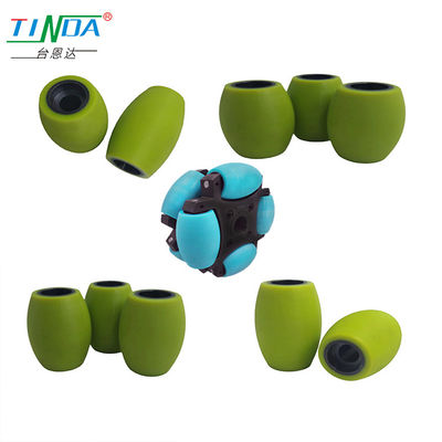Long Life Wear Resistant Industrial Rubber Roller Wheel Powered Rubber Wheel Low Noise Smooth Grip