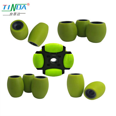 Long Life Wear Resistant Industrial Rubber Roller Wheel Powered Rubber Wheel Low Noise Smooth Grip