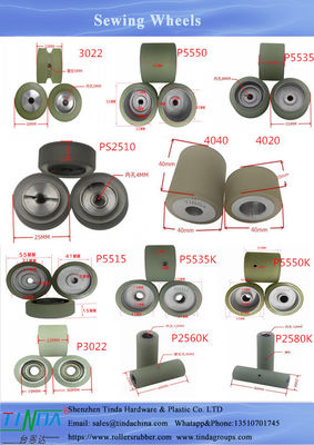Wear-Resisting P5550K P2580K Puller Wheels Industrial Sewing Machine Parts Puller Roller Rubber Delivery Wheel