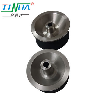 Customized Color V Shape Rubber Coating Wheels for High Load Robots on Guide Moving