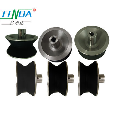 OEM Wear-resistance V-groove Rubber Coating Wheels For Guide Moving