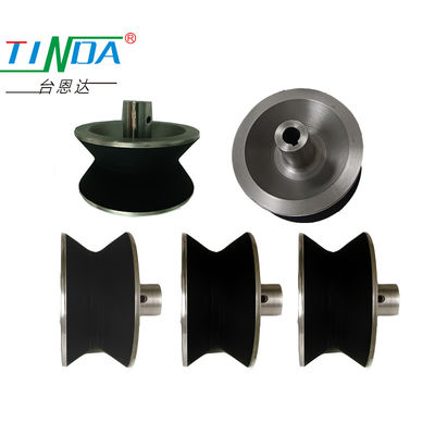 OEM Wear-resistance V-groove Rubber Coating Wheels For Guide Moving