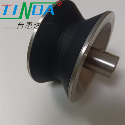 OEM Wear-resistance V-groove Rubber Coating Wheels For Guide Moving