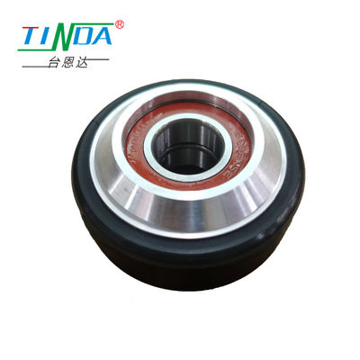 Long-life Noiseless Polyurethane Rubber Elastomeric Roller Wheel with Aluminum Metal Core