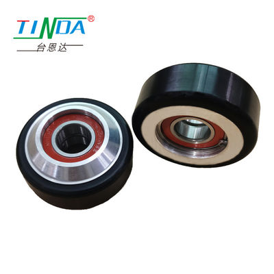 Long-life Noiseless Polyurethane Rubber Elastomeric Roller Wheel with Aluminum Metal Core