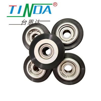 Good Grip Surface and Customized Aluminum Metal Core Rubber Roller Wheel for Industrial Machinery