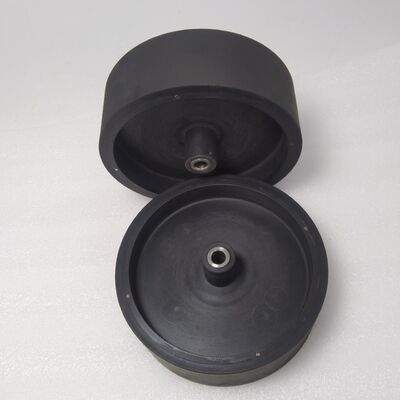 Polyurethane Rubber With Light Weight Plastic Core Elastomeric Roller Wheel Suitable for Tennis Ball Launching