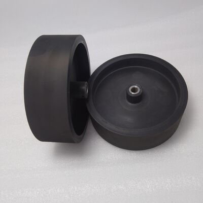 Customized Rubber Roller Wheel Equipped with Metal Core Impact Resistance Providing Performance in Industrial Automation Systems