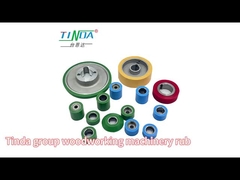 Grooved Rubber Roller Wheel For Paper PVC CPL Veneer Auto Wrapping Machine